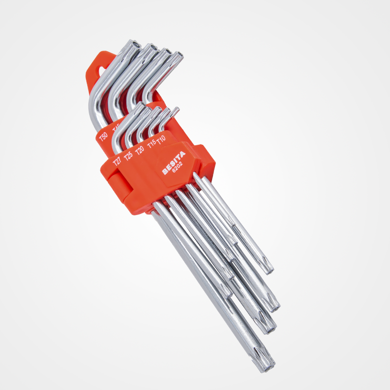 Набор из 9 удлиненных перфорированных шестигранных ключей Torx Набор из 9 удлиненных перфорированных шестигранных ключей Torx