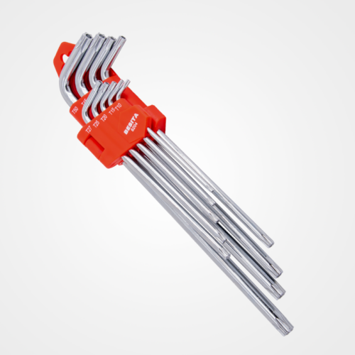 Набор из 9 шт. особо длинных перфорированных ключей Torx (зеркало)